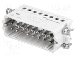 Connector: HTS; male; HTS HA; PIN: 16; size 9 (3 x 5); 16A; 250V