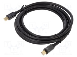 Cable; mini DisplayPort plug,both sides; DisplayPort 1.2; black