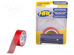 Tape: fixing; W: 19mm; L: 1.5m; D: 0.2mm; V: double-sided; transparent