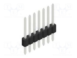 Connector: pin strips; pin header; male; PIN: 7; 1.27mm; THT; 1x7