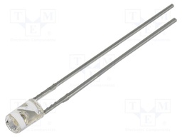 LED; green; 3mm; 1560÷2180mcd; 140°; Front: convex; 2.8÷3.1VDC