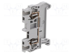 Splice terminal: rail; 0.08÷1.5mm2; ways: 1; terminals: 2; grey