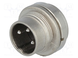 Connector: M16; male; for panel mounting,rear side nut; IP40