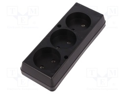 Connector: AC supply; splitter; Layout: 2P; Type: round; black; 16A