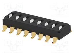 Switch: DIP-SWITCH; Poles number: 8; OFF-ON; 0.025A/24VDC; Pos: 2