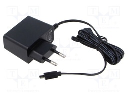 Power supply: switching; mains,plug-in; 5VDC; 1.2A; 6W; 76%