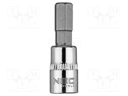 Socket; hex key,socket spanner; HEX 7mm; 1/4"; short