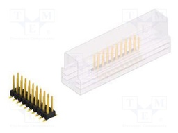 Connector: pin strips; pin header; male; PIN: 20; 2.54mm; SMT; 2x10