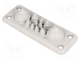 Multigate grommet; light grey; Holes no: 11; -40÷100°C; IP66,IP67