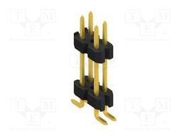 Connector: pin strips; pin header; male; PIN: 4; 1.27mm; SMT; 2x2