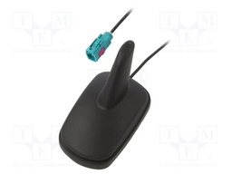 Antenna; SHARK; AM,FM; Fakra; black; 12VDC; RG174; with amplifier