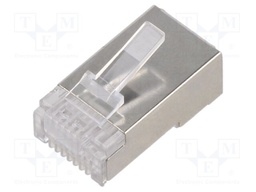 Plug; RJ45; PIN: 8; Cat: 5e; Layout: 8p8c; for cable; IDC