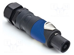 Connector: loudspeaker; plug; female; soldering; for cable; IP54