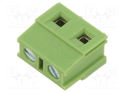 PCB terminal block; angled 90°; 7.5mm; ways: 2; on PCBs; terminal