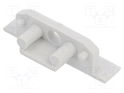 Cap for LED profiles; grey; ABS; Application: GROOVE10