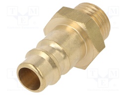 Thread plug-in EURO; nipple; Mat: brass; Ext.thread: 1/4"
