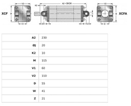 Fastening for actuator; 100mm; Flowmatik