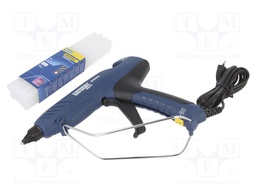 Hot melt glue gun; Ø: 12mm; 100W; 195°C; Plug: EU; 3min; 230VAC