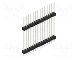Connector: pin strips; pin header; male; PIN: 14; 2.54mm; THT; 1x14