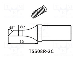 Tip; hoof; 2mm; QUICK-TS8