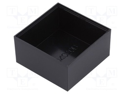 Enclosure: designed for potting; X: 40mm; Y: 40mm; Z: 20mm; ABS