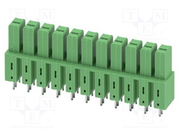 PCB headers, nominal cross section: 6 mm?, color: green, nom