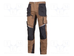 Dungarees; Size: XXL; brown-black; slim-fit; 270g/m2