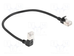 Patch cord; S/FTP; Cat: 6a; RJ45 plug,RJ45 down angled plug; LSZH