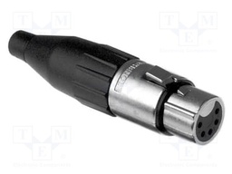 Connector: XLR; plug; female; straight; Plating: silver plated