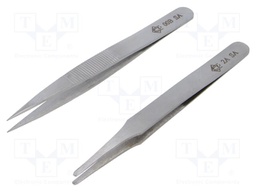Kit: tweezers; universal; Kit: PG-2A-SA,PN00B; 2pcs.