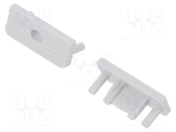 Cap for LED profiles; grey; ABS; Application: SURFACE10