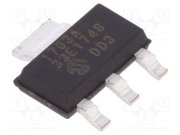 IC: voltage regulator; LDO,fixed; 3.3V; 0.25A; SOT223-3; SMD; ±2%