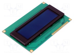 Display: OLED; alphanumeric; 20x4; Window dimensions: 77x25.2mm