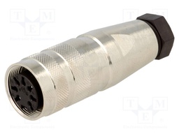 Connector: M16; female; for cable; IP65,IP67; plug; soldering; 100V