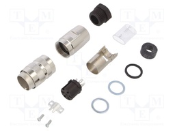 Connector: M16; female; for cable; IP65,IP67; plug; soldering; 300V