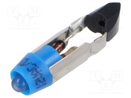 Indicator: LED; T5,5K; blue; plastic; 12VAC; 12VDC; -20÷60°C; 3mm