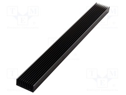 Heatsink: extruded; grilled; black; L: 1000mm; W: 100mm; H: 40mm
