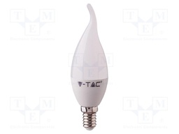 LED lamp; neutral white; E14; 220÷240VAC; 350lm; P: 4W; 220°; 4000K