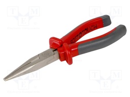 Pliers; half-rounded nose,flat; 160mm; SOFT-TOUCH