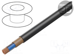 Wire; NYY; round; stranded; Cu; 5x185mm2; PVC; black; 0.6/1kV