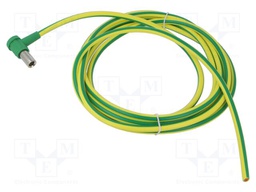Connection cable; socket angled 6mm; non-insulated; Len: 3m