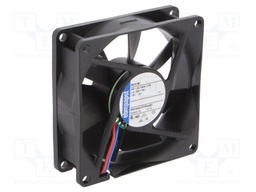 Fan: DC; axial; 80x80x25mm; 33m3/h; 17dBA; ball bearing; 1500rpm