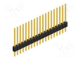 Connector: pin strips; pin header; male; PIN: 19; 1.27mm; THT; 1x19