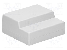 Enclosure: desktop; X: 125mm; Y: 120mm; Z: 53mm; polystyrene; grey