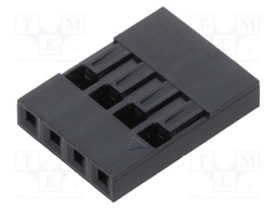 Plug; pin strips; female; 2.54mm; PIN: 4; w/o contacts; for cable