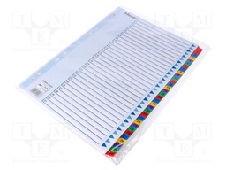 File dividers numbered; Label symbol: 1-31