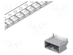 Connector: automotive; Mini50; socket; male; PIN: 16; tinned; THT