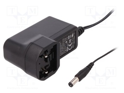 Power supply: switched-mode; 15VDC; 0.8A; Out: 5,5/2,1; 12W; 84%