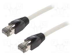 Patch cord; S/FTP; Cat 8.1; stranded; Cu; LSZH; grey; 5m; 26AWG