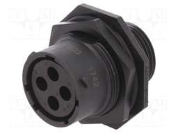 Connector: circular; Series: eco|mate Aquarius; socket; female
